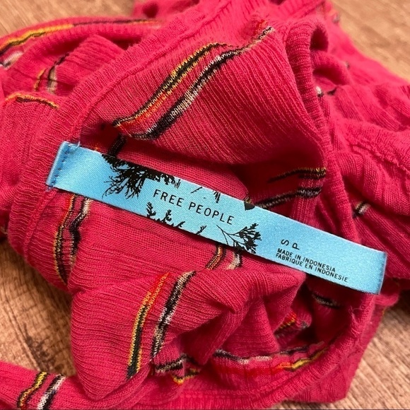 Free People Striped Pocket Tank Top Size Small - Picture 3 of 4